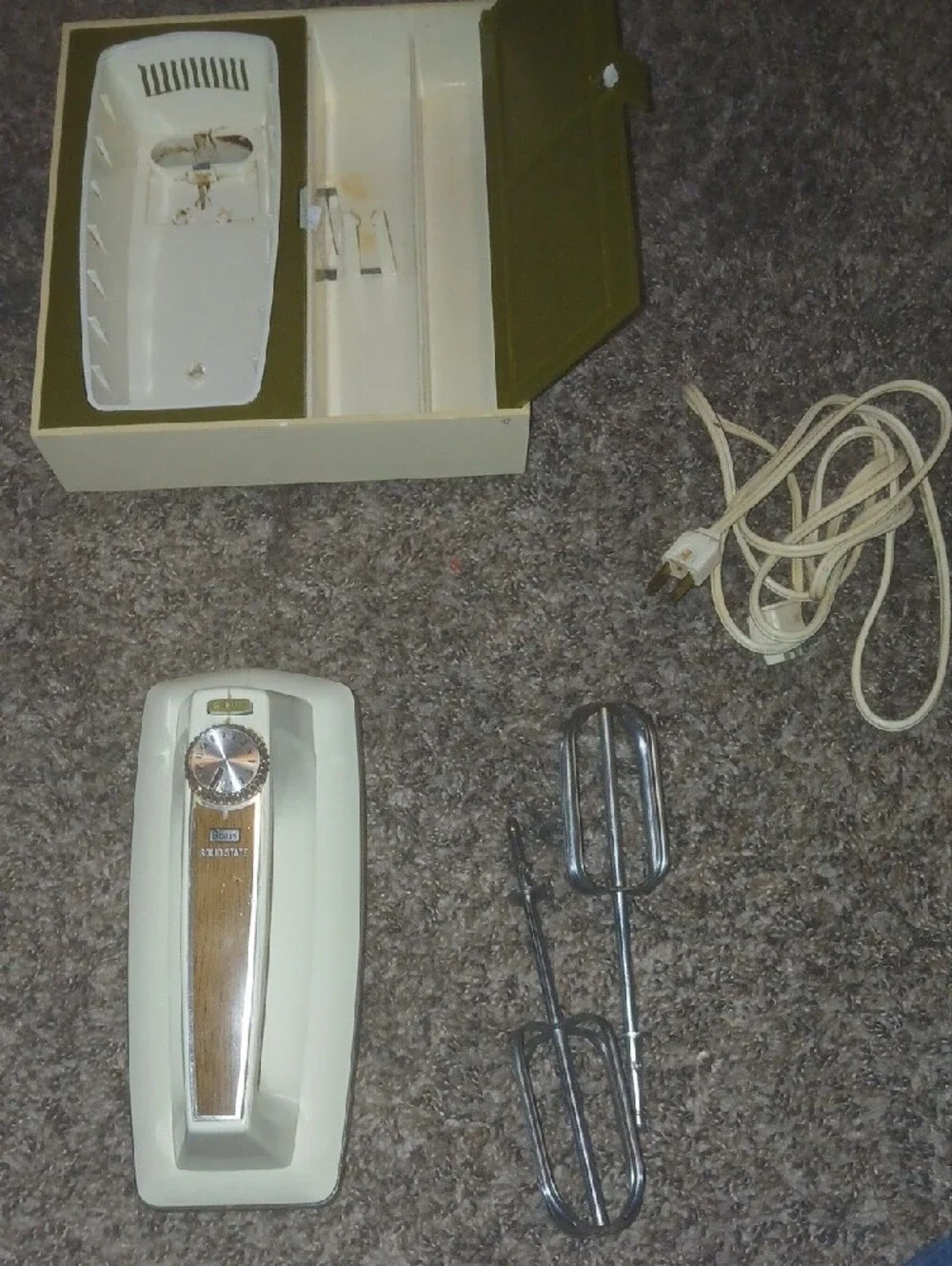 Vintage Sears Solid State Wall Hung Hand Mixer- Tested Works